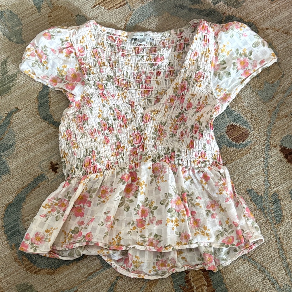 Floral Smocked Blouse